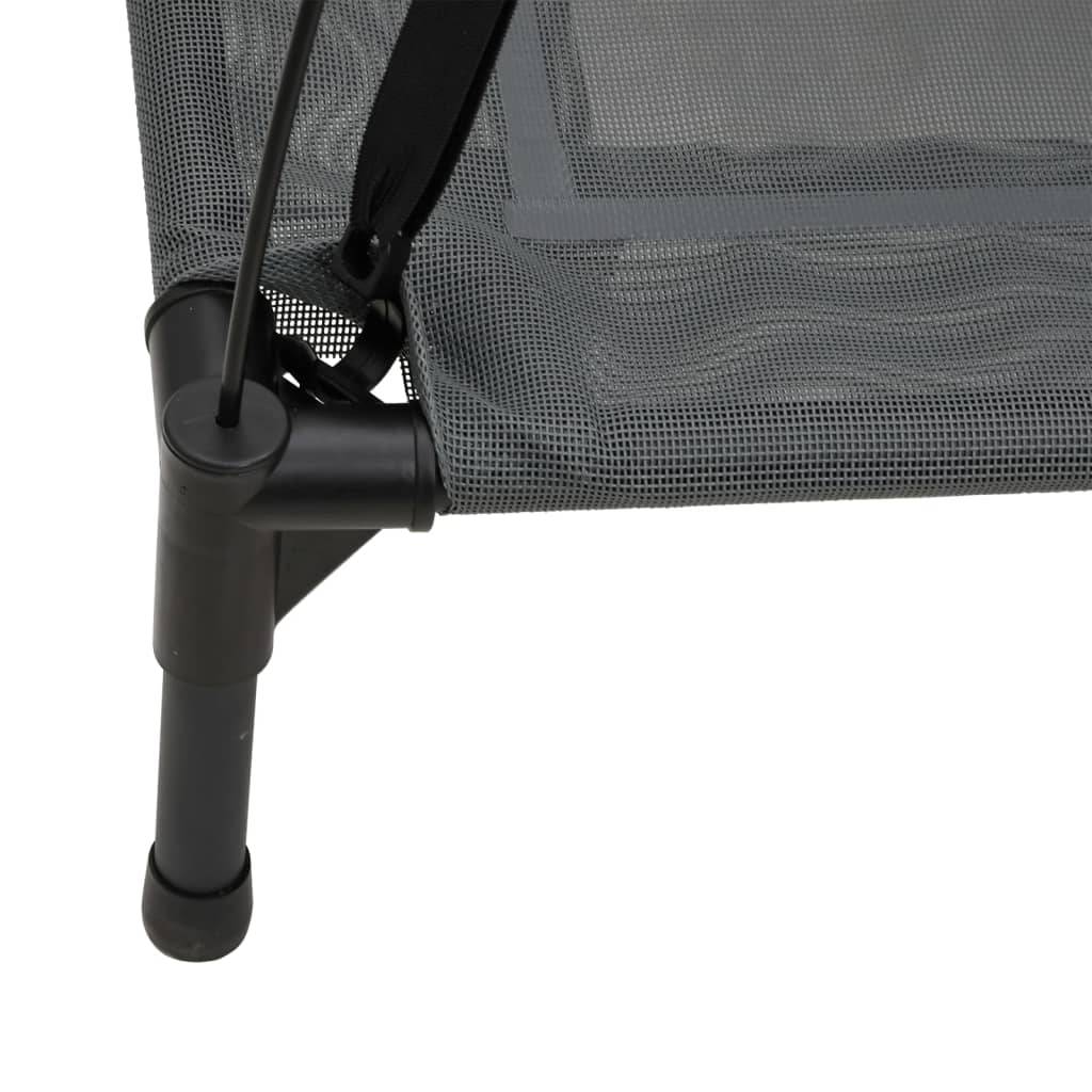 Grand Lit Chien avec Auvent Amovible Acier et Tissu Anthracite 104x86cm – ComfortXL Pet Living - Image 7