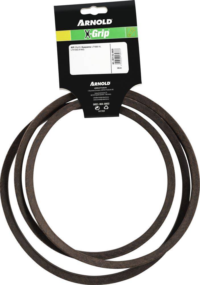 Arnold - Courroie trapézoïdale X-Grip V de type 5L820 Arnold - Imagen 4
