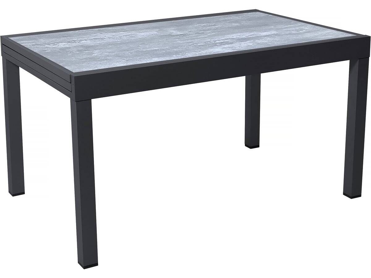 Table De Jardin En Aluminium Extensible "lagos" - 140/280 X 90 X 76 Cm - Gris -habitat Et Jardin