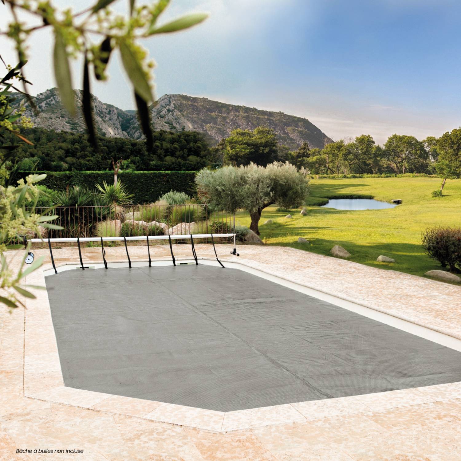 Linxor - Enrouleur de bâche à bulles pour piscine extensible de 1 m à 6 m + Système d'attache - Linxor - Imagen 6
