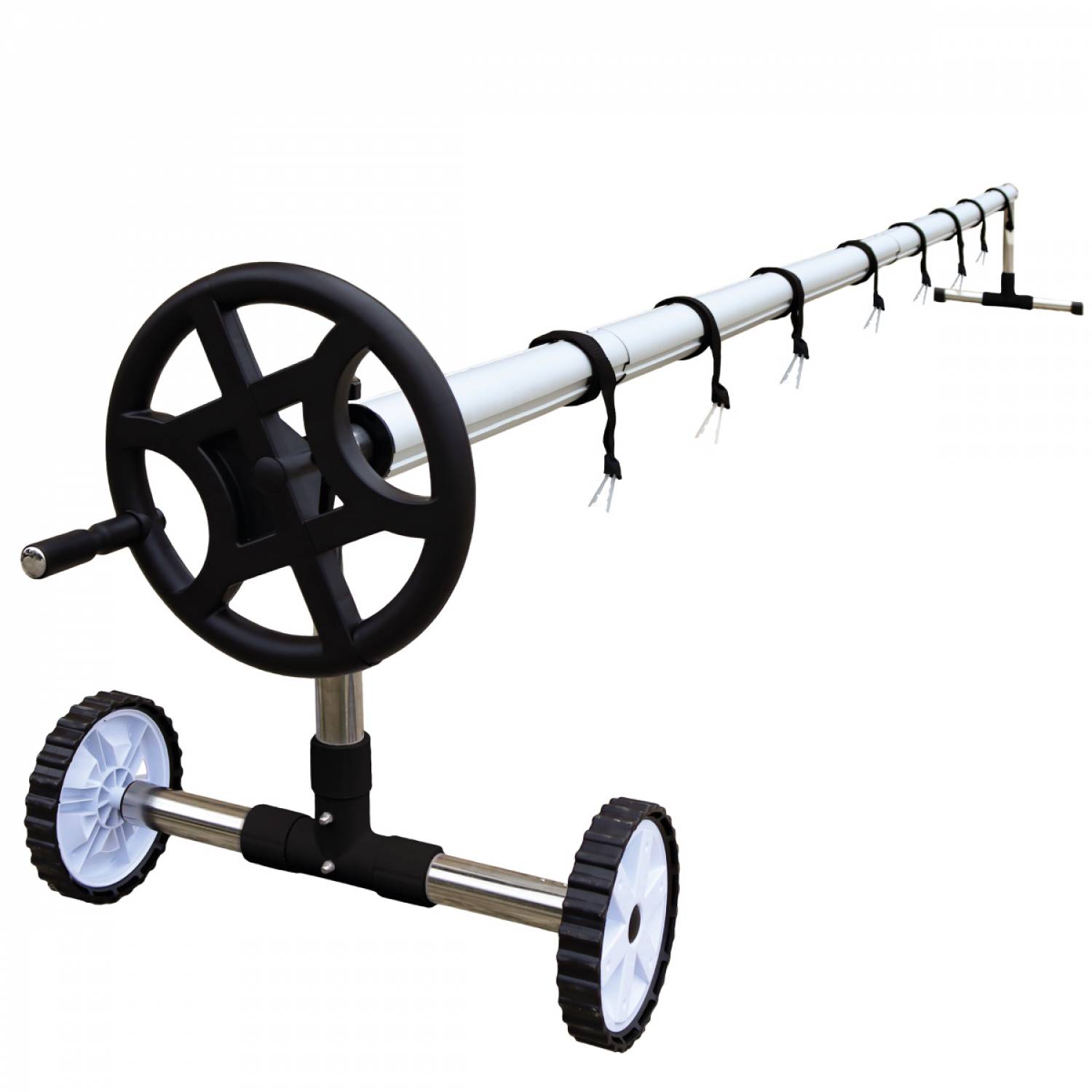 Linxor - Enrouleur de bâche à bulles pour piscine extensible de 1 m à 6 m + Système d'attache - Linxor - Imagen 1