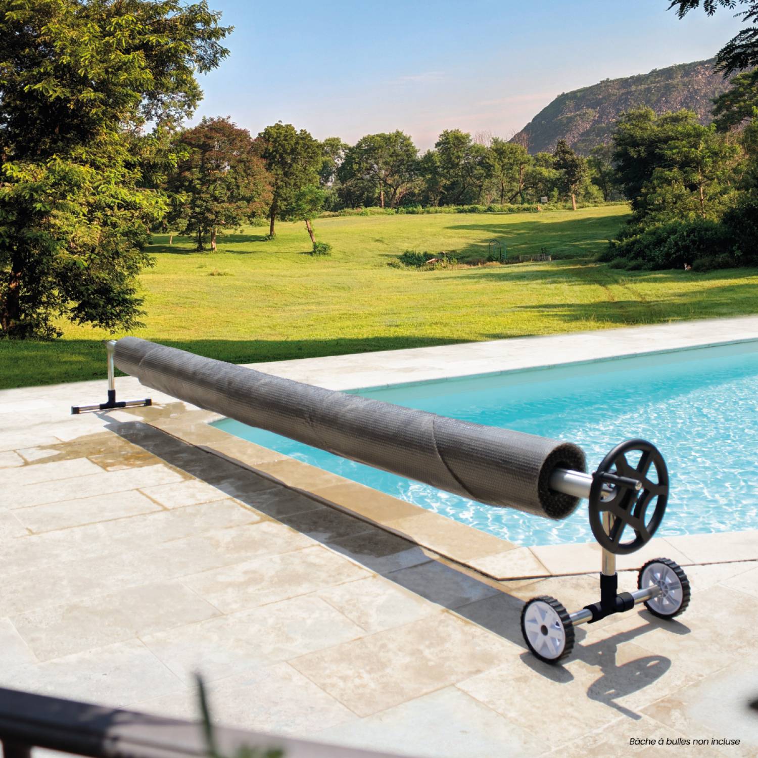 Linxor - Enrouleur de bâche à bulles pour piscine extensible de 1 m à 6 m + Système d'attache - Linxor - Imagen 5