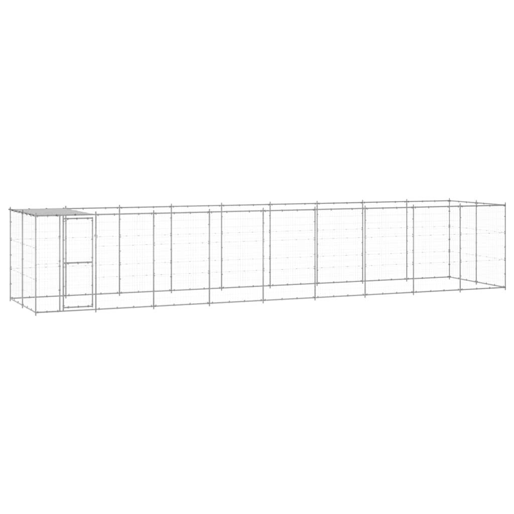 Vidaxl - Chenil extérieur Acier galvanisé avec toit 21,78 m² vidaXL 3082306 - Imagen 2