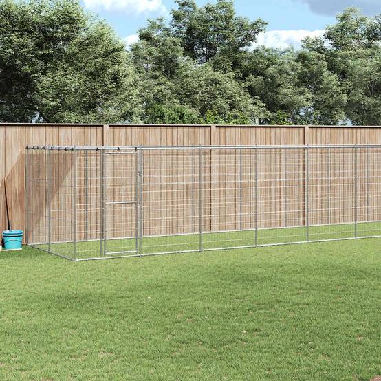 Vidaxl - Chenil extérieur Acier galvanisé avec toit 21,78 m² vidaXL 3082306 - Imagen 1
