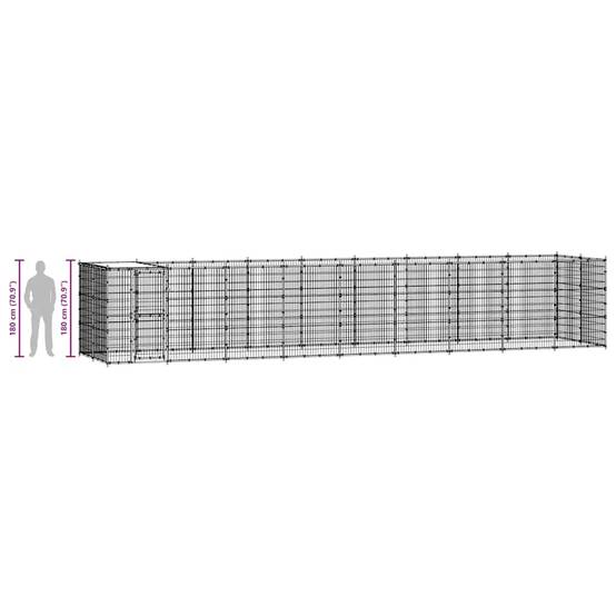 Vidaxl - Chenil extérieur Acier galvanisé avec toit 21,78 m² vidaXL 3082306 - Imagen 8