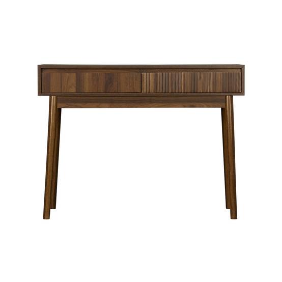 Console décor bois de noyer. 2 tiroirs - Linear | sweeek - Image 5