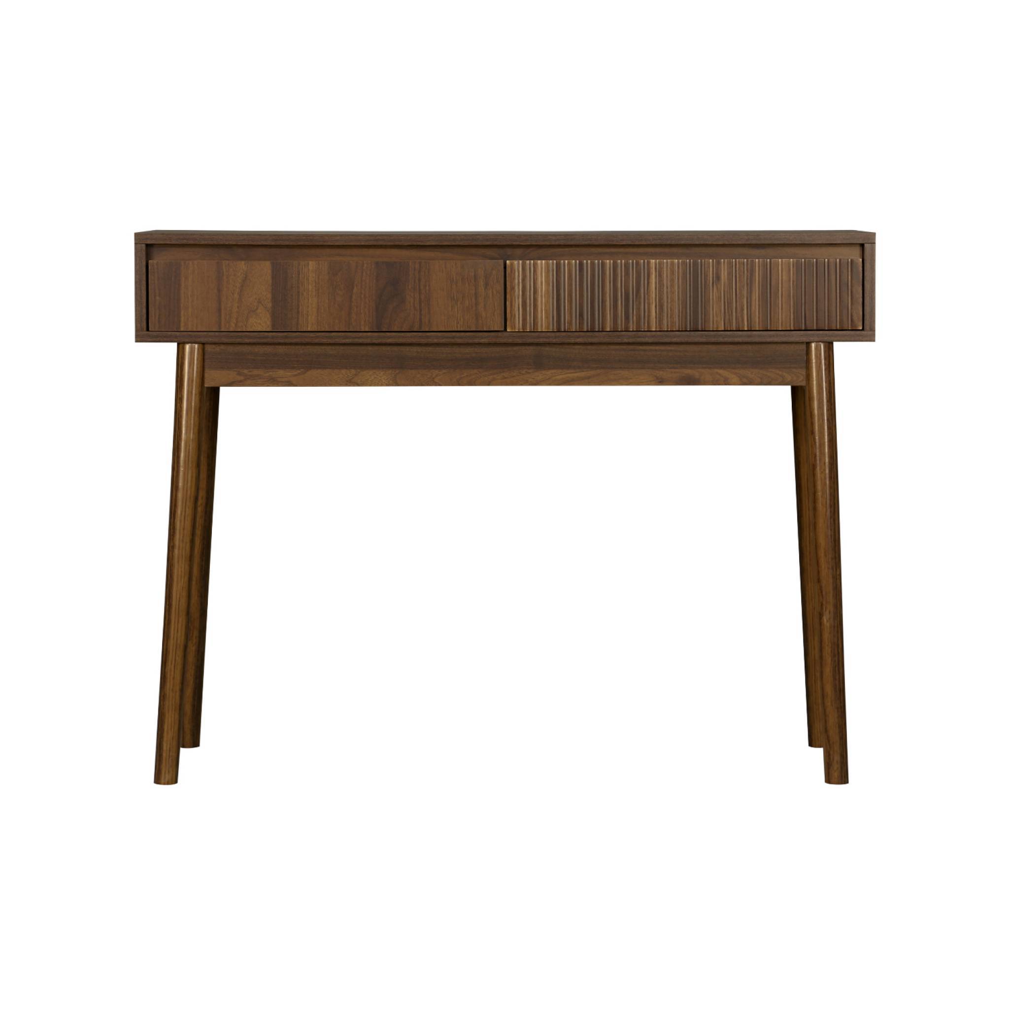 Console décor bois de noyer. 2 tiroirs - Linear | sweeek - Image 5