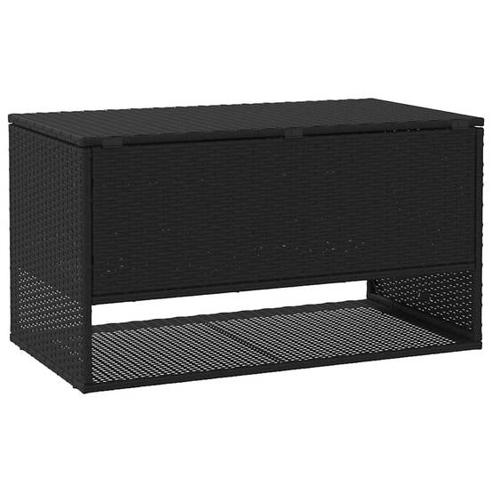Coffre à Coussins d'Extérieur Résine Tressée Imperméable avec Vérin à Gaz pour Jardin Noir 100x55x55.5 cm – ComfortXL Outdoor Living - Image 6