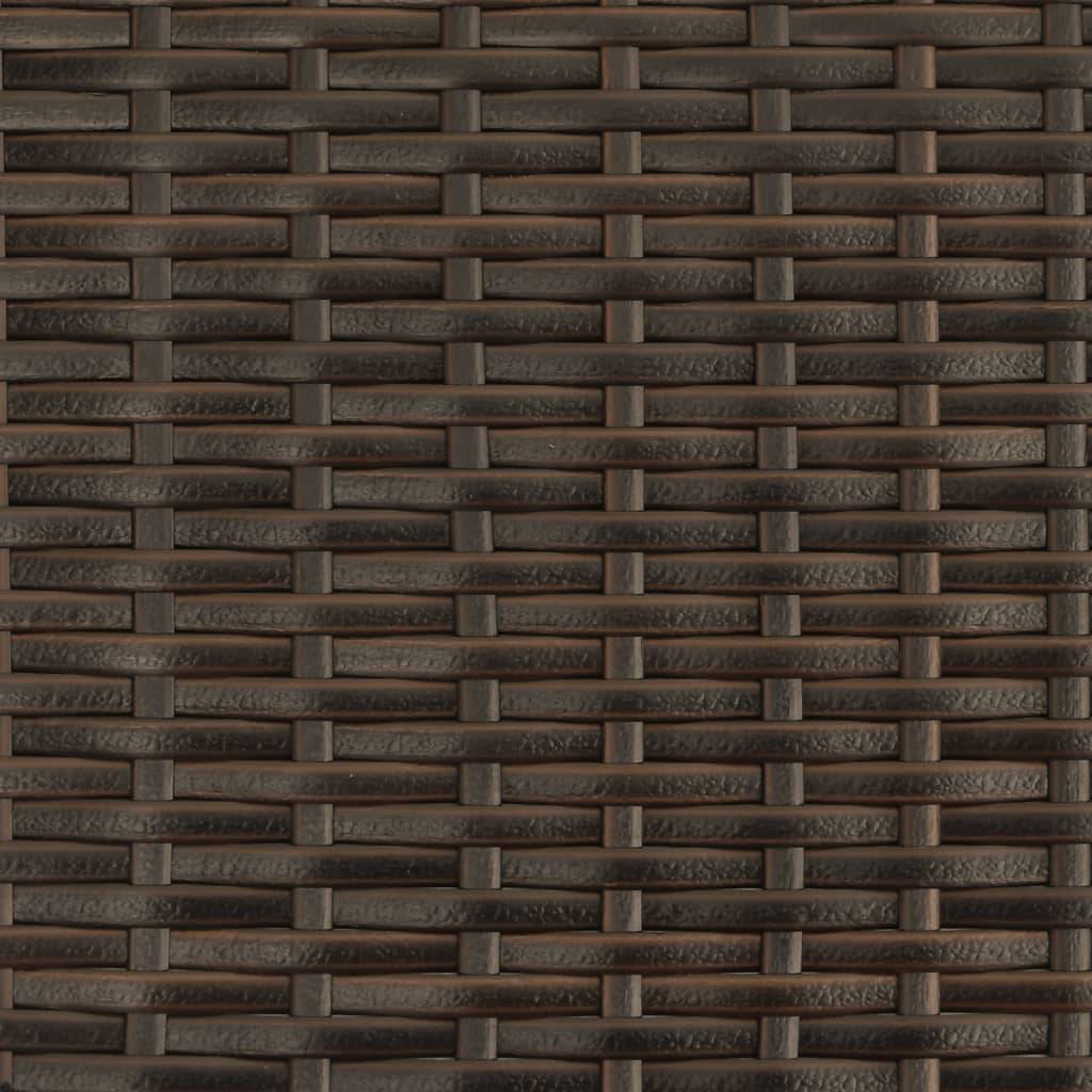 Canapé Extérieur 2 Personnes Rotin Synthétique avec Tabourets Assortis – Salon Jardin Brun – ComfortXL Outdoor Living - Image 8