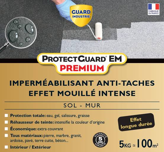 Imperméabilisant Antitache Effet mouillé intense ProtectGuard EM 5L traite 100m² - Image 4