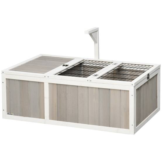 Enclos pour tortue bois de sapin naturel 91.5 x 61 x 33 cm - PANGIVO - Image 2