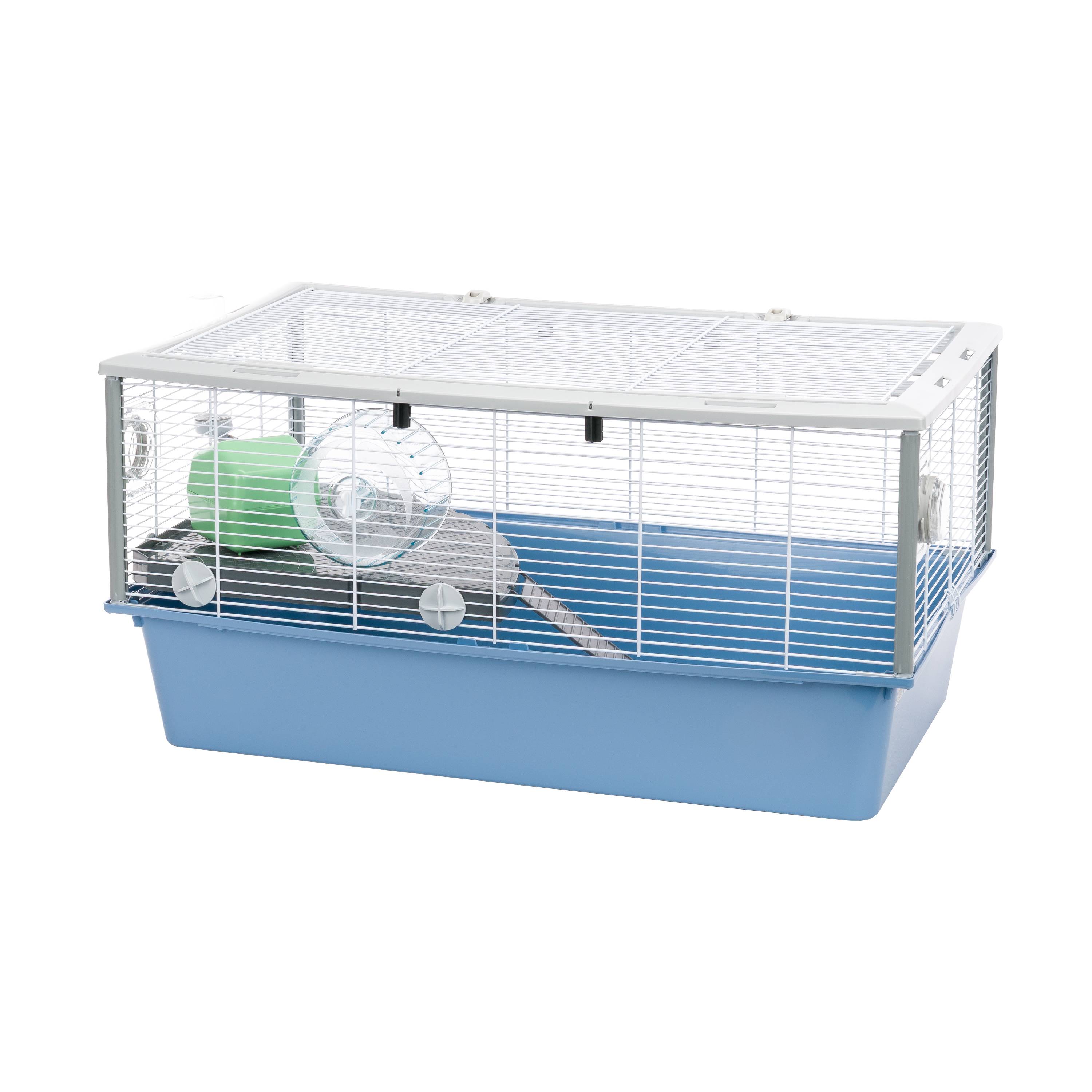 Ferplast - FERPLAST Cage pour Rongeurs CRICETI 80 pour Hamsters, en Métal, Accessoires inclus : Mangeoire, Abreuvoir, Maison, Roue, Étagère, Échelle. 78x48xh39cm - Imagen 7