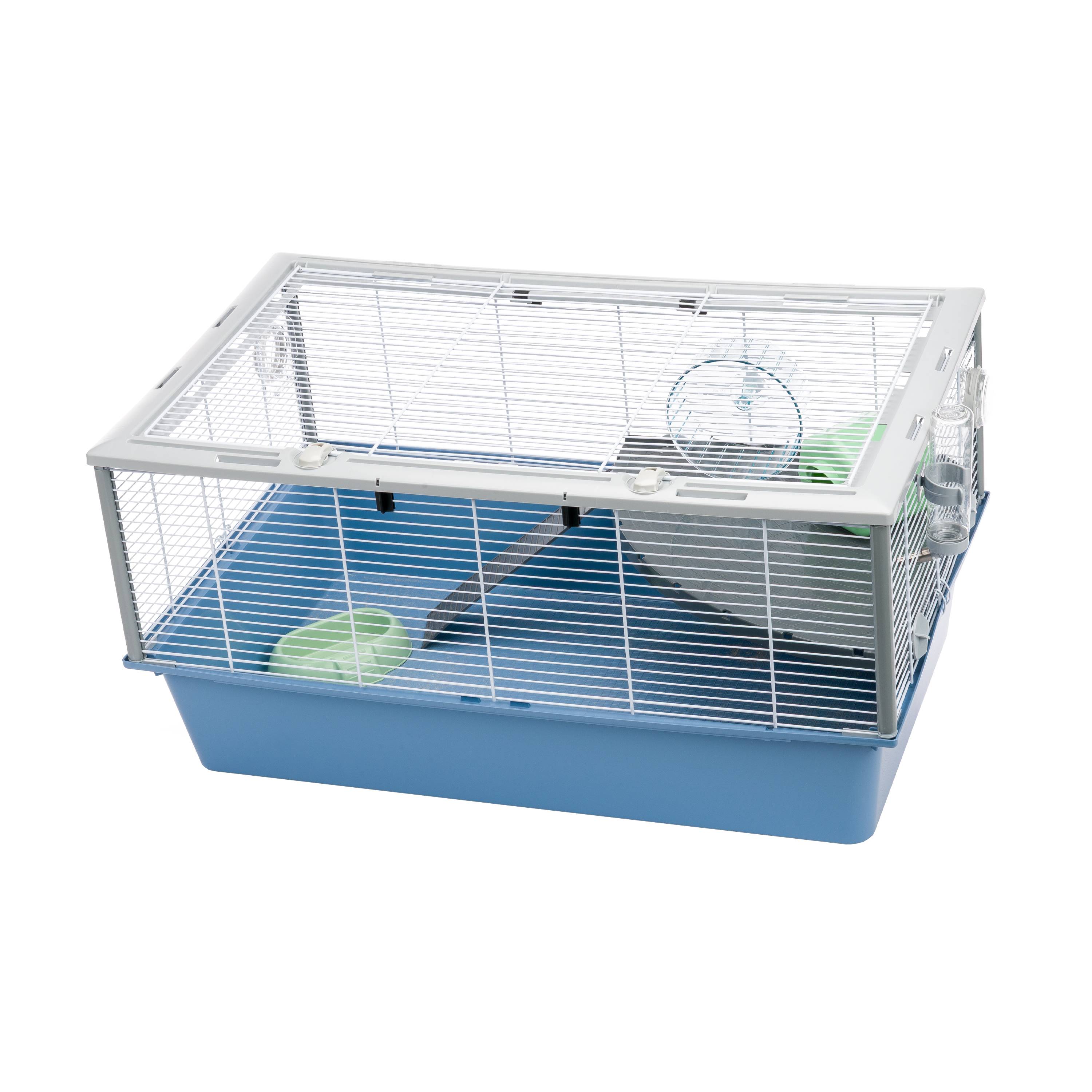 Ferplast - FERPLAST Cage pour Rongeurs CRICETI 80 pour Hamsters, en Métal, Accessoires inclus : Mangeoire, Abreuvoir, Maison, Roue, Étagère, Échelle. 78x48xh39cm - Imagen 6