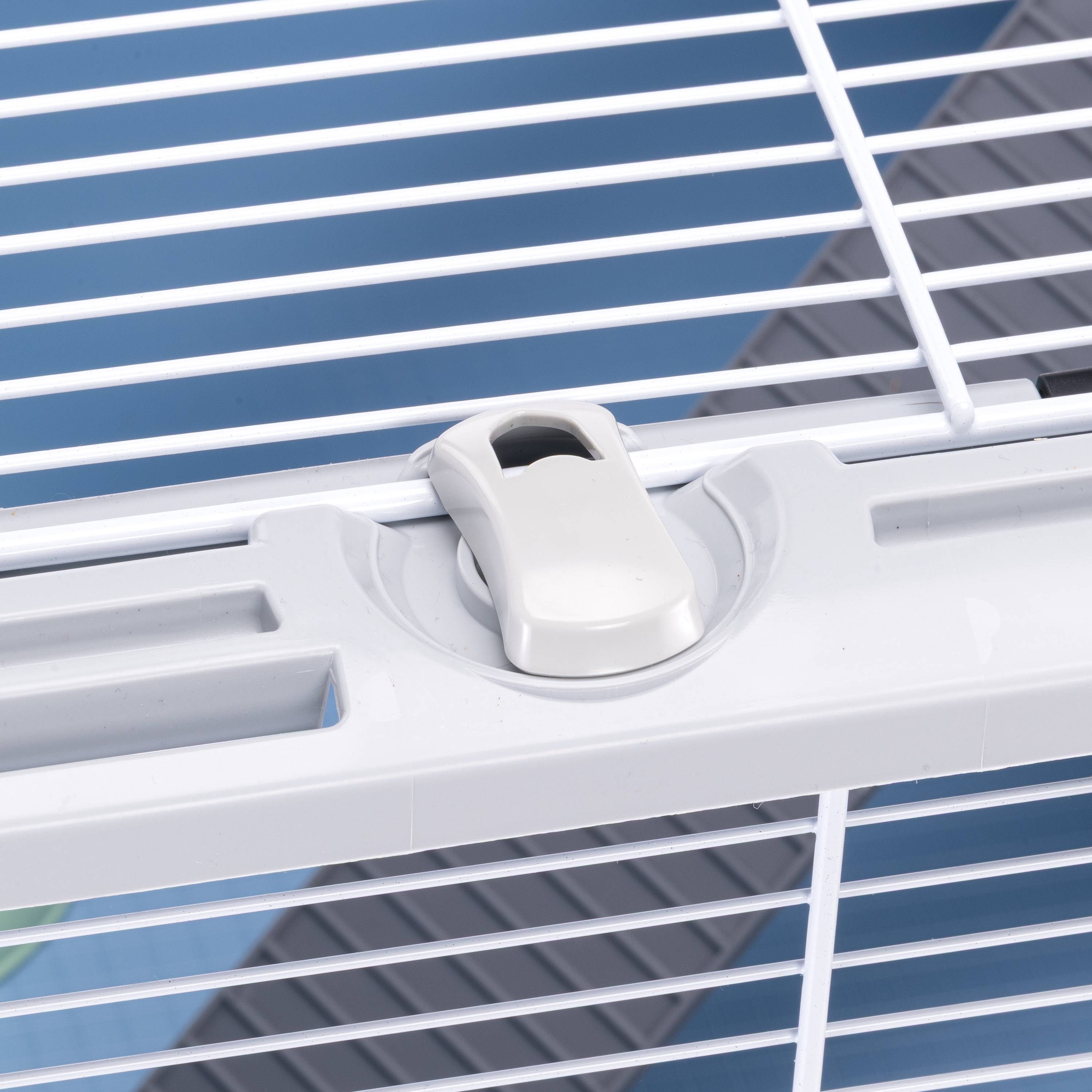 Ferplast - FERPLAST Cage pour Rongeurs CRICETI 80 pour Hamsters, en Métal, Accessoires inclus : Mangeoire, Abreuvoir, Maison, Roue, Étagère, Échelle. 78x48xh39cm - Imagen 9