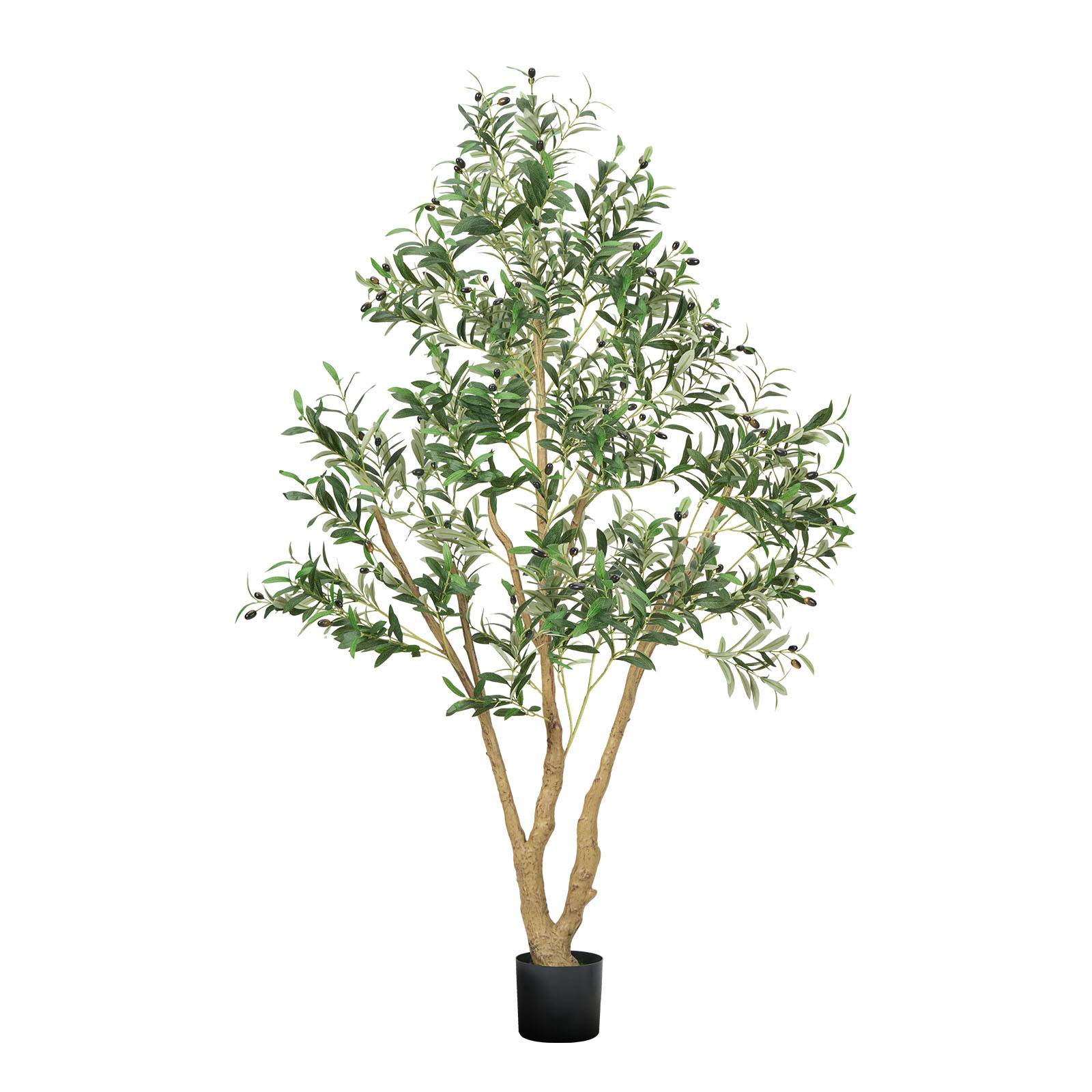 VEVOR Arbre Artificiel Plante Artificielle Faux Olivier 1,8 m Déco d'Intérieur - Image 1