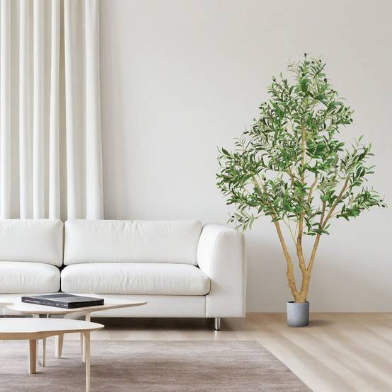 VEVOR Arbre Artificiel Plante Artificielle Faux Olivier 1,8 m Déco d'Intérieur - Image 8