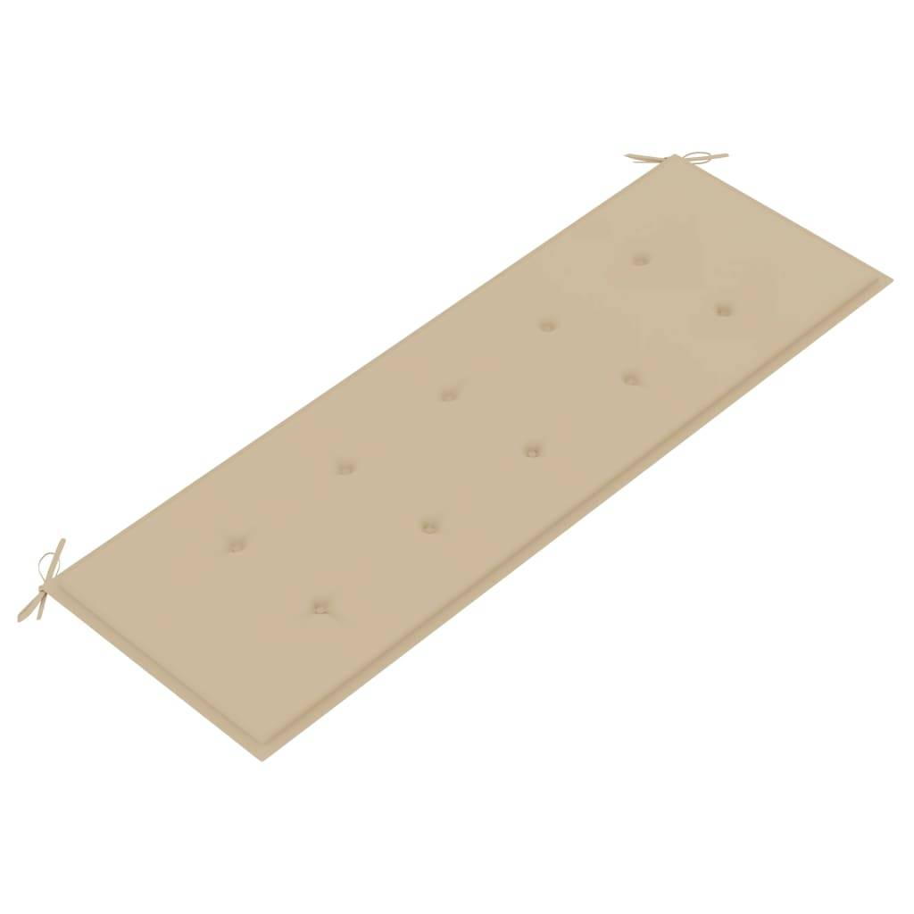Helloshop26 - Banc de jardin meuble de patio d'extérieur terrasse avec coussin 157 cm bois d'acacia massif - Imagen 5