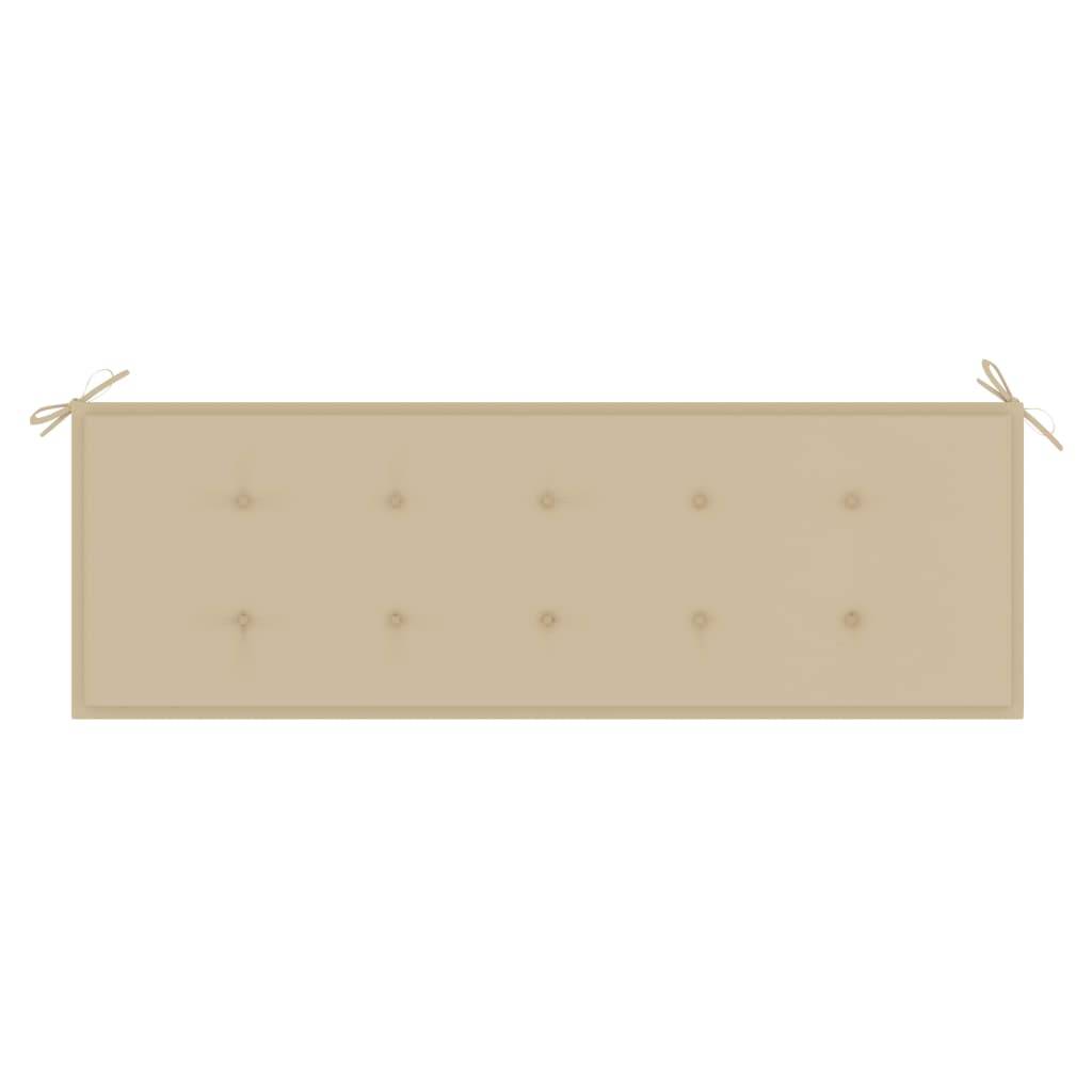 Helloshop26 - Banc de jardin meuble de patio d'extérieur terrasse avec coussin 157 cm bois d'acacia massif - Imagen 6
