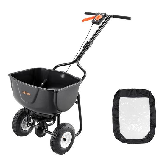 VEVOR Épandeur Engrais Semence Semoir à Pousser Capacité 27,2 kg Épandage 0-3 m - Image 1
