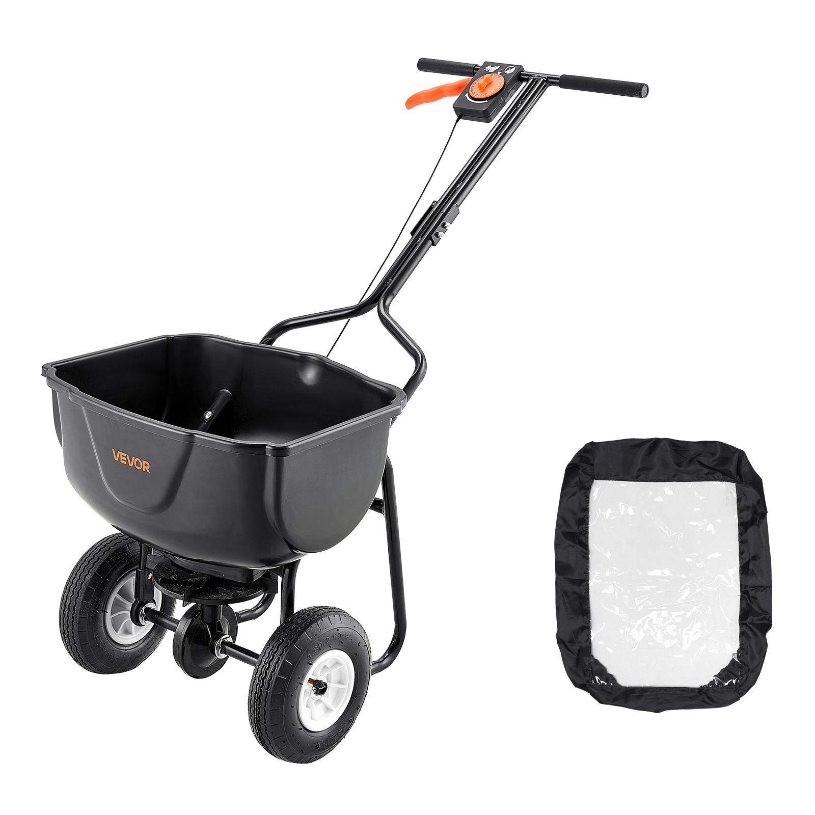 VEVOR Épandeur Engrais Semence Semoir à Pousser Capacité 27,2 kg Épandage 0-3 m - Imagen 1