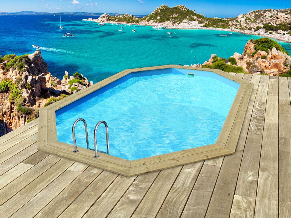 Piscine Bois " Baléares " - 6.50 X 4.40 X 1.31 M -habitat Et Jardin - Imagen 1