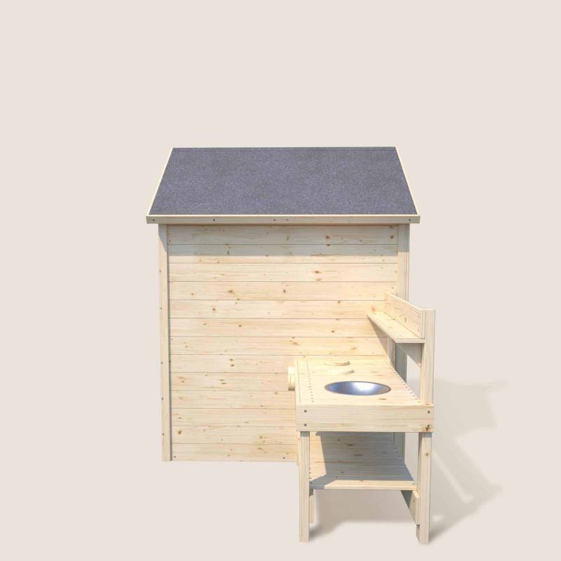 Soulet - Cabane en bois enfant cuisine et table BLANCHE - Imagen 9