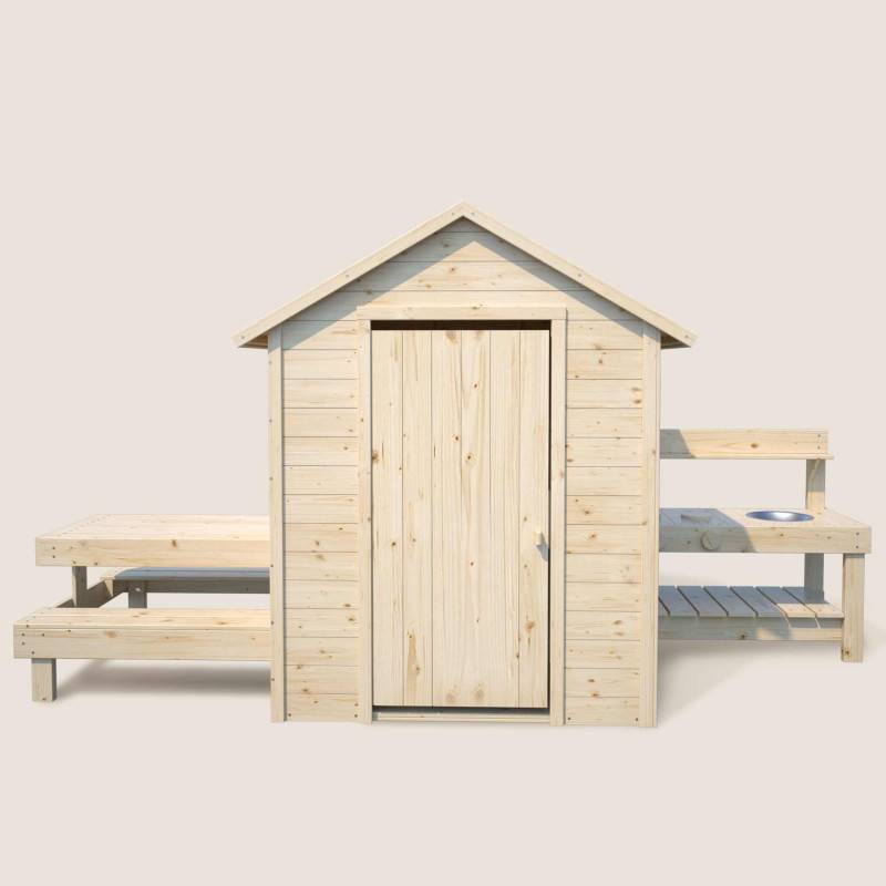 Soulet - Cabane en bois enfant cuisine et table BLANCHE - Imagen 4