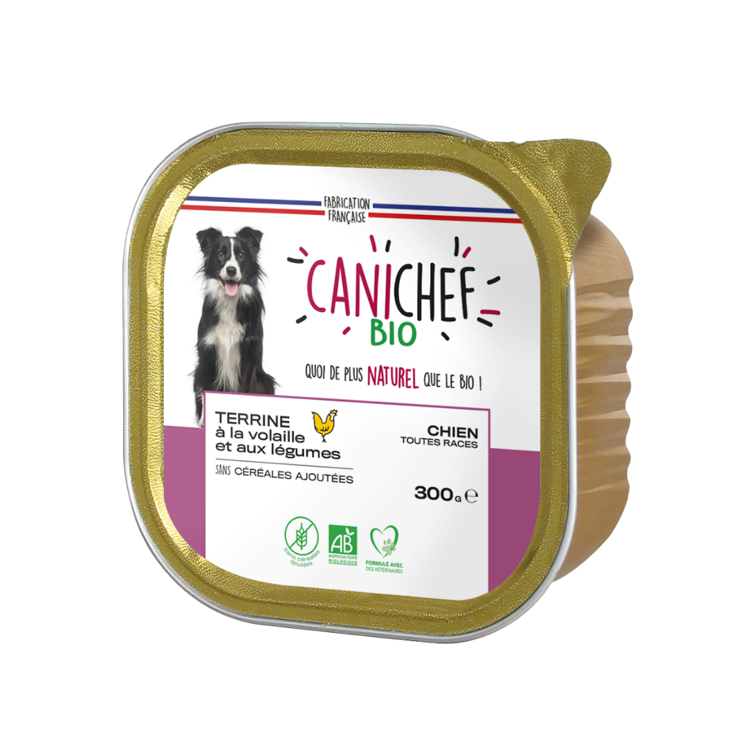Canichef - Canichef - Terrines Sans Céréales Bio Volaille & Légumes pour Chien - Imagen 1