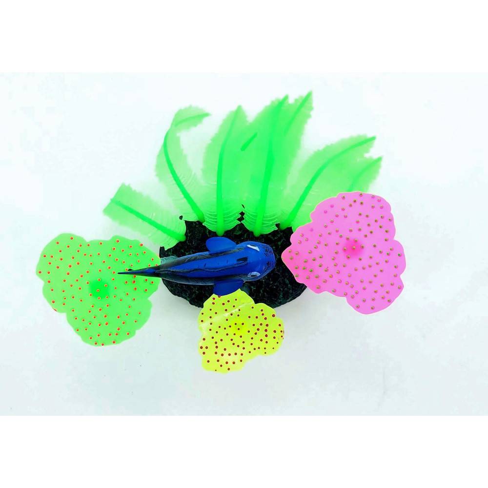 1 Décoration Aquarium fluo poisson bleu 14 x 5 x 9 cm couleur aléatoire. - Image 9