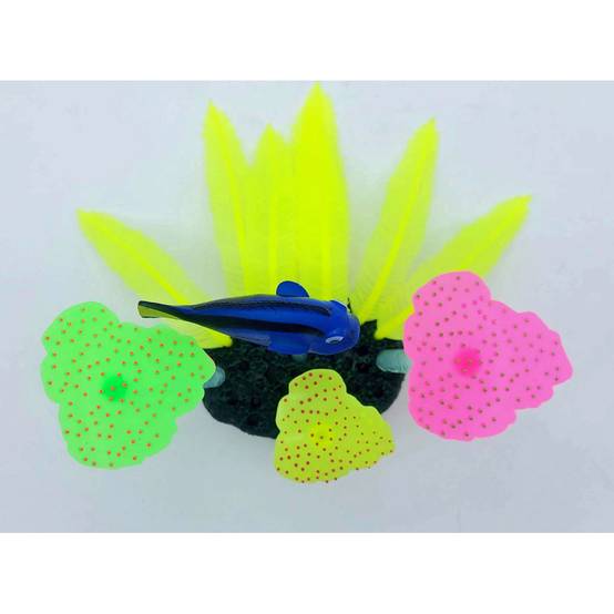 1 Décoration Aquarium fluo poisson bleu 14 x 5 x 9 cm couleur aléatoire. - Image 7