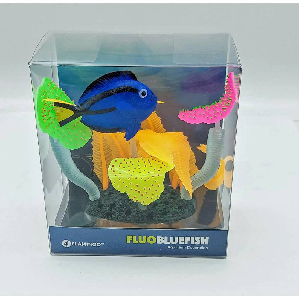 1 Décoration Aquarium fluo poisson bleu 14 x 5 x 9 cm couleur aléatoire. - Image 6