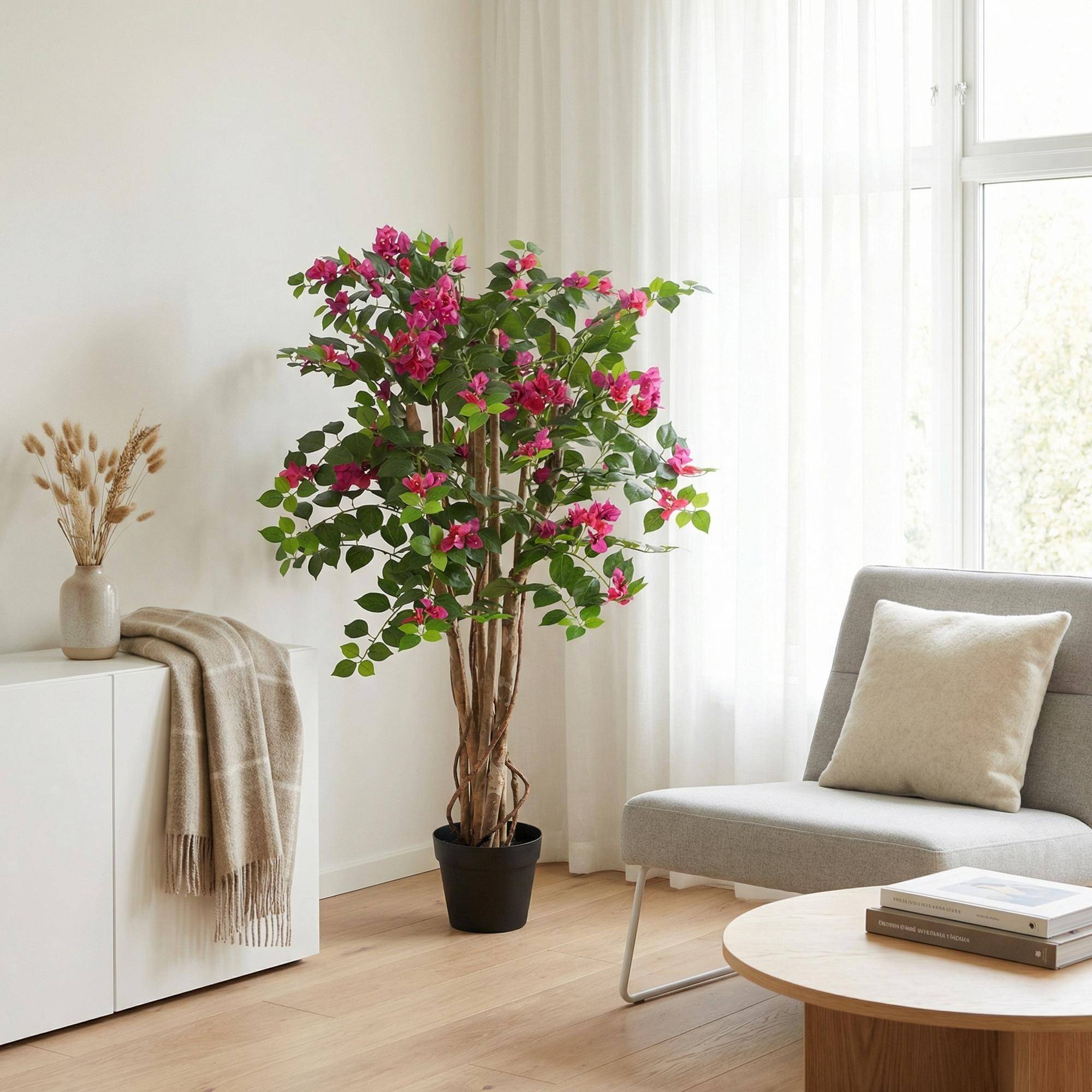 PANGIVO - Plante artificielle plastique rose 50 x 50 x 120 cm - PANGIVO - Image 3