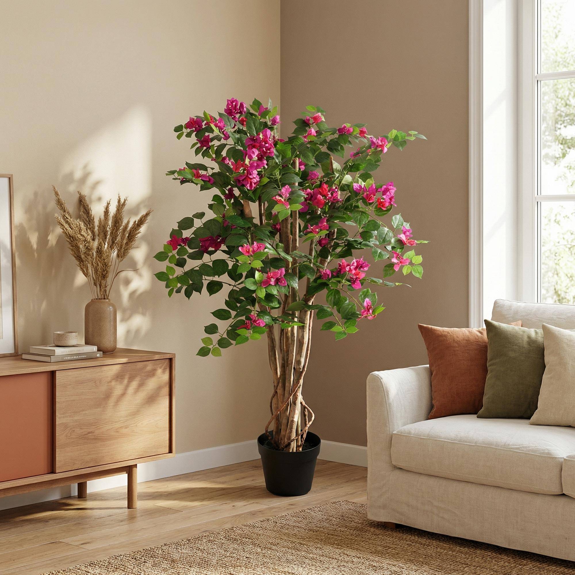 PANGIVO - Plante artificielle plastique rose 50 x 50 x 120 cm - PANGIVO - Image 2