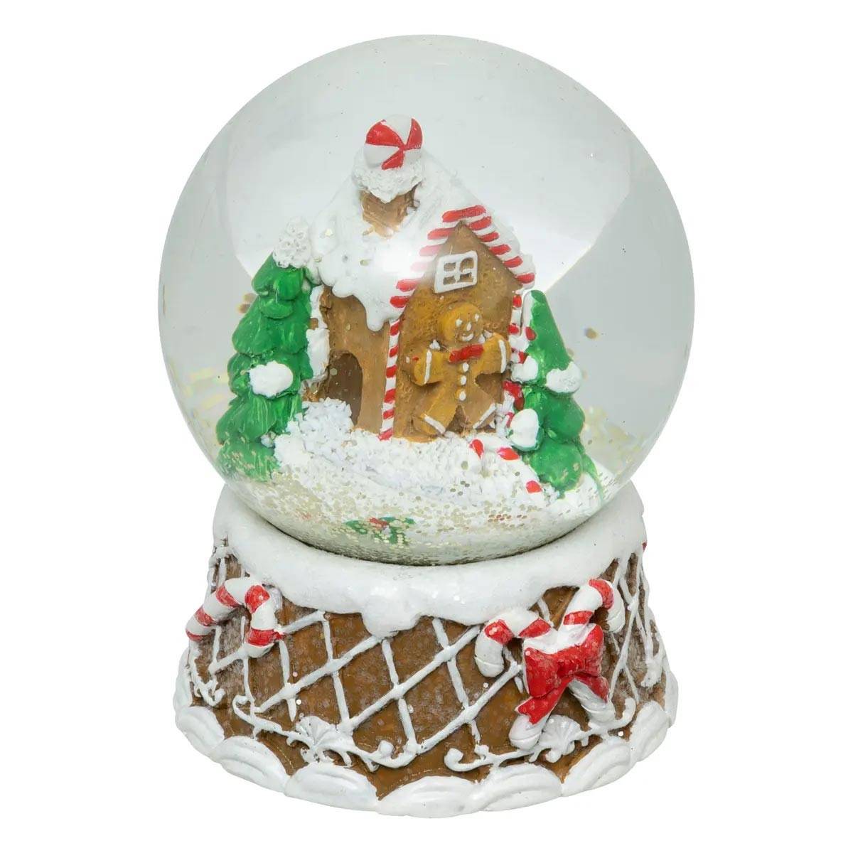 Boule à Neige "Pain d'Épice" 11cm Multicolore