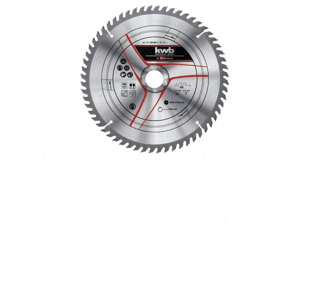 Kwb By Einhell - Set de lames pour scie sur table, diamètre 250x30x3,0mm - KWB by Einhell - Image 2