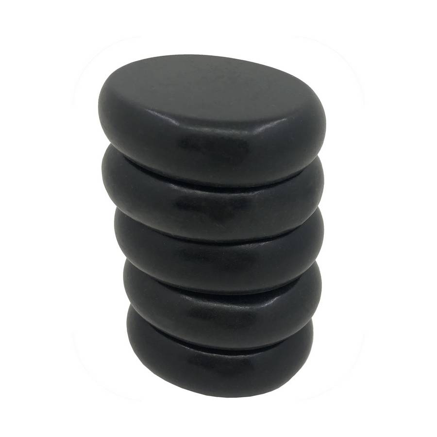 Pierre De Massage Chaude En Basalte Noir, Pour Spa Et Soins Du Corps, 6x5 Cm, Pierre énergétique