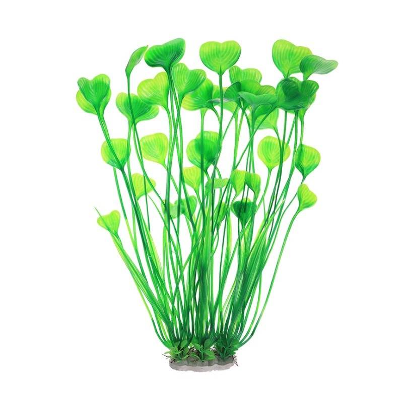 Herbes artificielles en plastique pour aquarium MCBOSON (forme de coeur) vert - Imagen 1