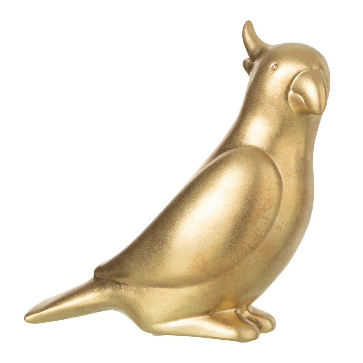 Statuette Déco "Perroquet" 24cm Or - Image 1