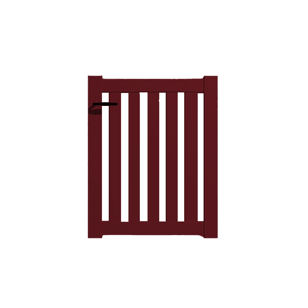 Portail Packit - Portillon alu modèle ajouré en kit dim. L.1000 (entre piliers) x H.1200  Rouge (RAL 3004)