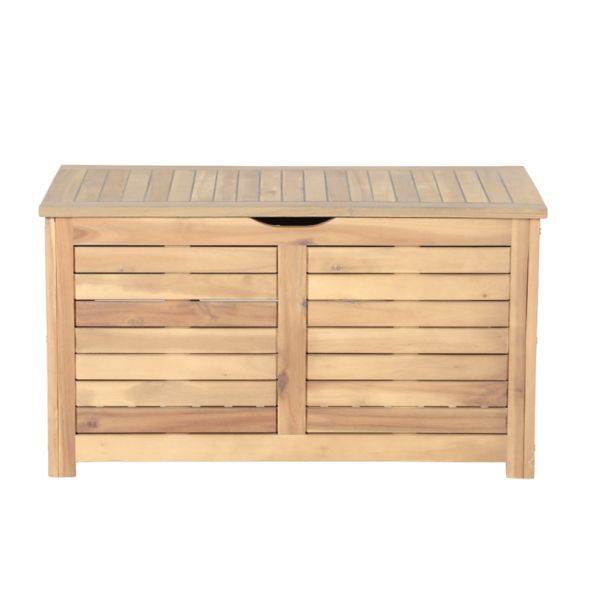 Beau Rivage - Coffre de jardin TERA en bois d'acacia blanchi FSC 90x45x50 cm Beau Rivage - Imagen 1