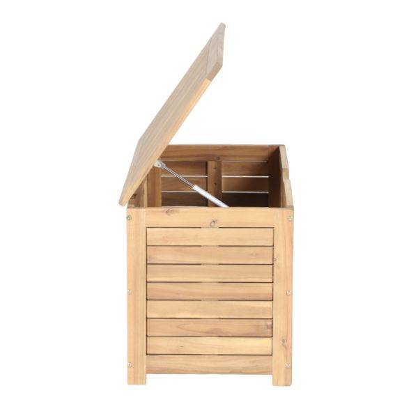 Beau Rivage - Coffre de jardin TERA en bois d'acacia blanchi FSC 90x45x50 cm Beau Rivage - Imagen 7