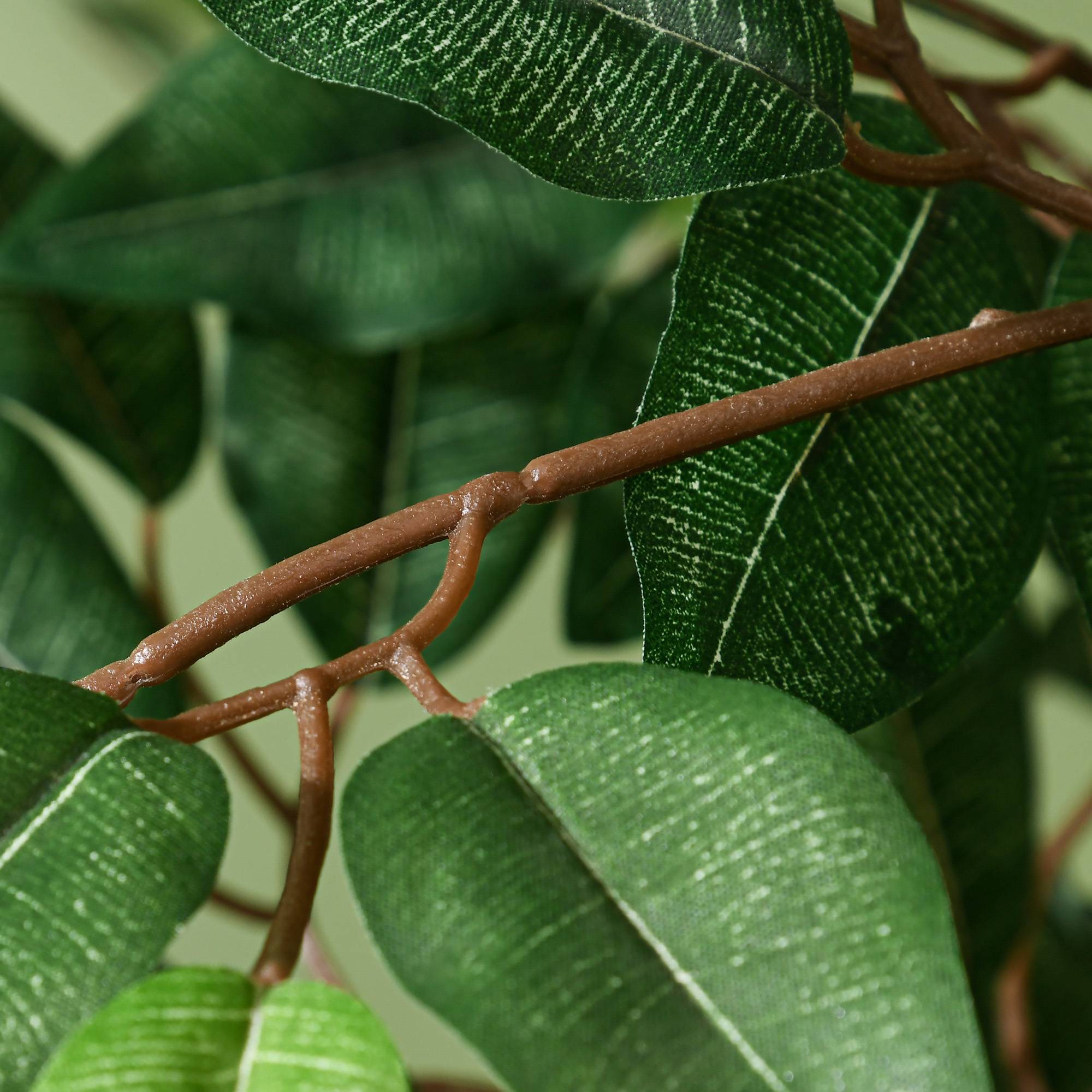 Arbre Artificiel Plante Artificiel ficus Hauteur 1,5 m Tronc Branches Liane Lichen Feuilles Grand réalisme Pot Inclus - Image 10