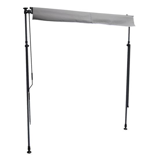 Store banne pour balcon CHENE 3 × 1,2m - Toile grise et structure grise - HAPPY GARDEN - Imagen 5