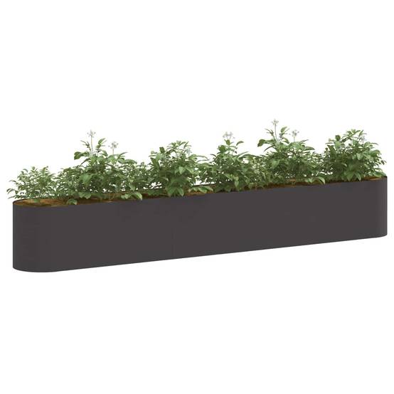 ComfortXL - Carré potager acier extérieur légumes herbes base ouverte 280x40x40cm noir - ComfortXL Outdoor Living - Image 3