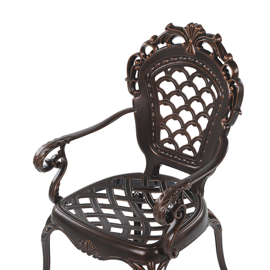 Chaise de jardin Aluminium Marron foncé LIZZANO - Beliani - Image 6
