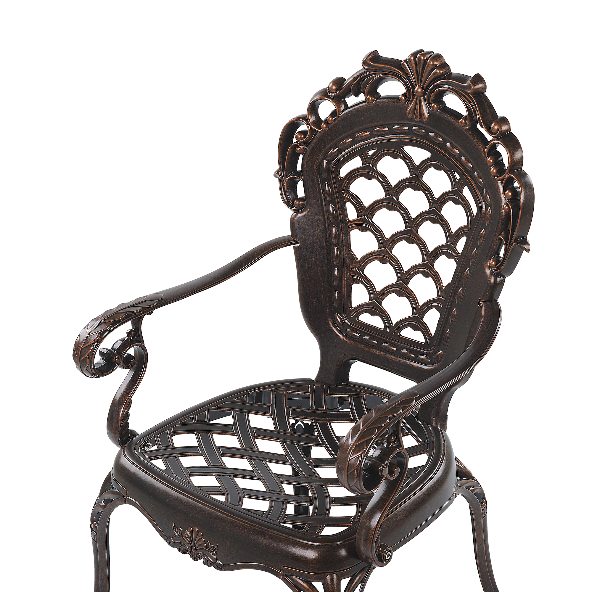 Chaise de jardin Aluminium Marron foncé LIZZANO - Beliani - Image 6