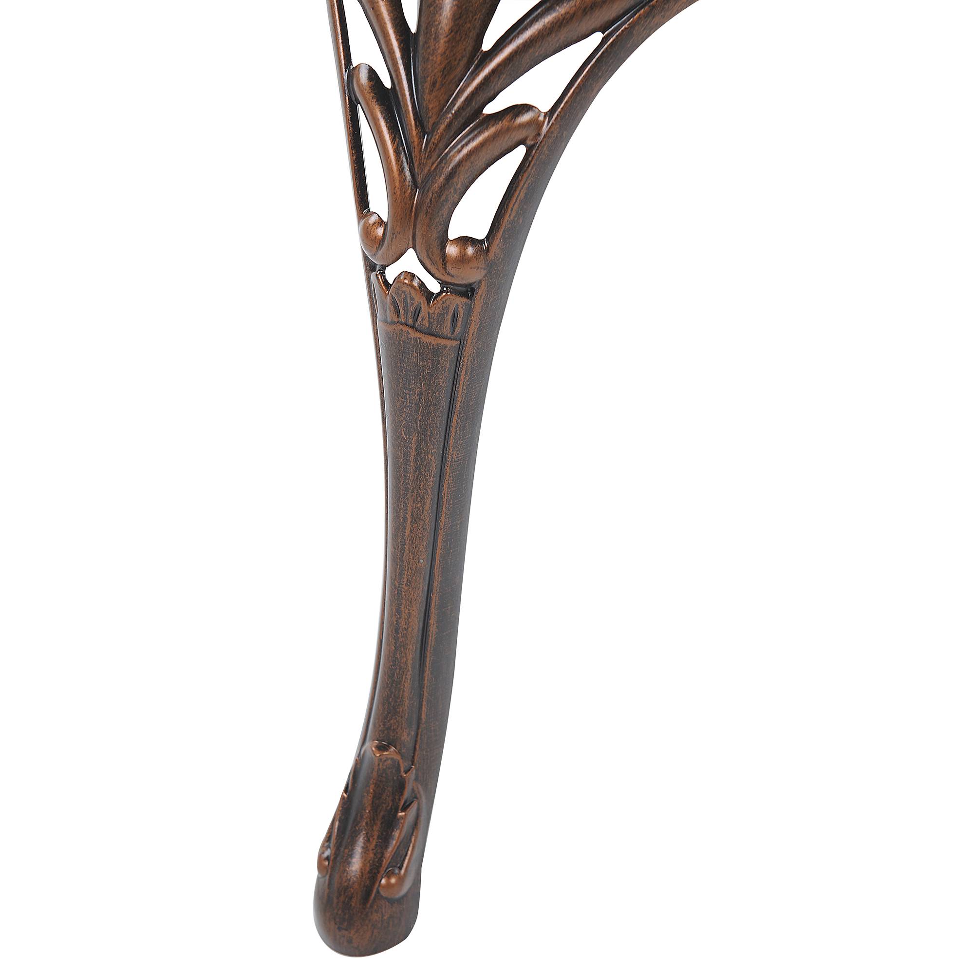 Beliani - Chaise de jardin Aluminium Marron foncé LIZZANO - Beliani - Imagen 8