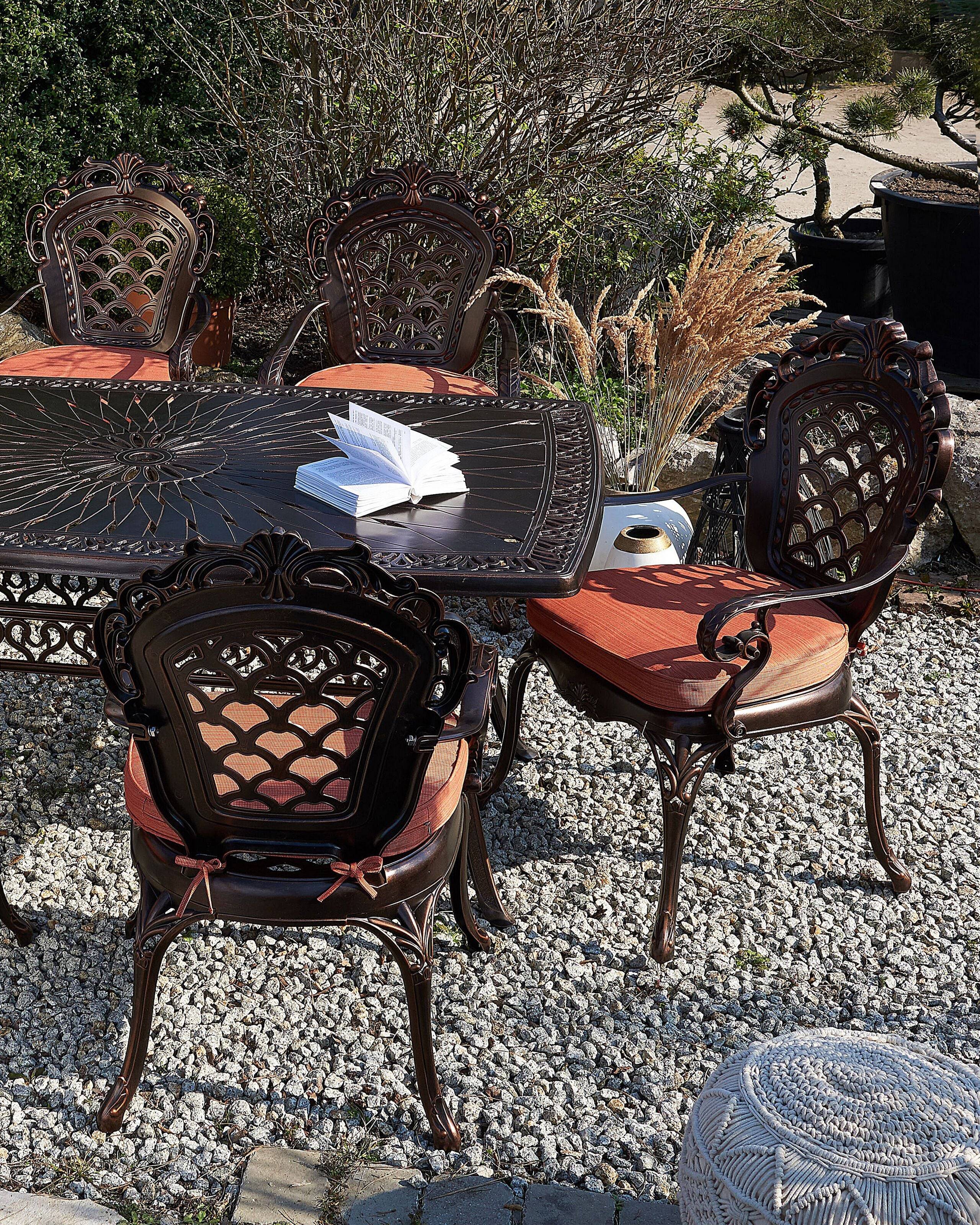 Beliani - Chaise de jardin Aluminium Marron foncé LIZZANO - Beliani - Imagen 1