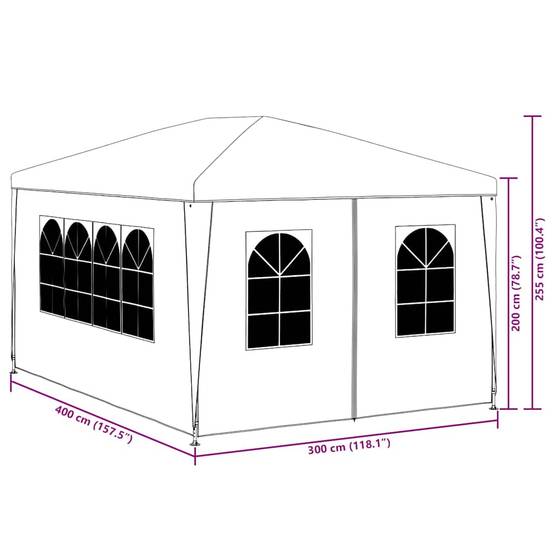 Vidaxl - Tente de réception 3x4 m Blanc vidaXL 90334 - Image 3