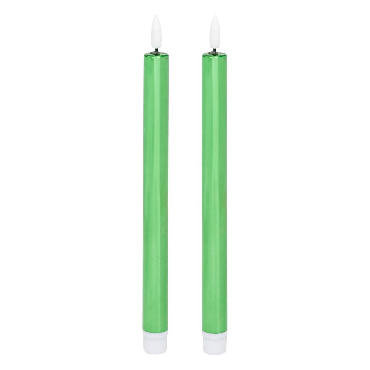 Feeric Christmas - Lot de 2 bougies LED bâton Tilia vertes - Feeric Lights & Christmas - Image 1